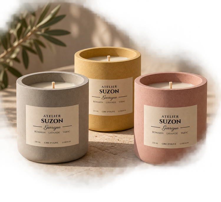 Bougies en béton